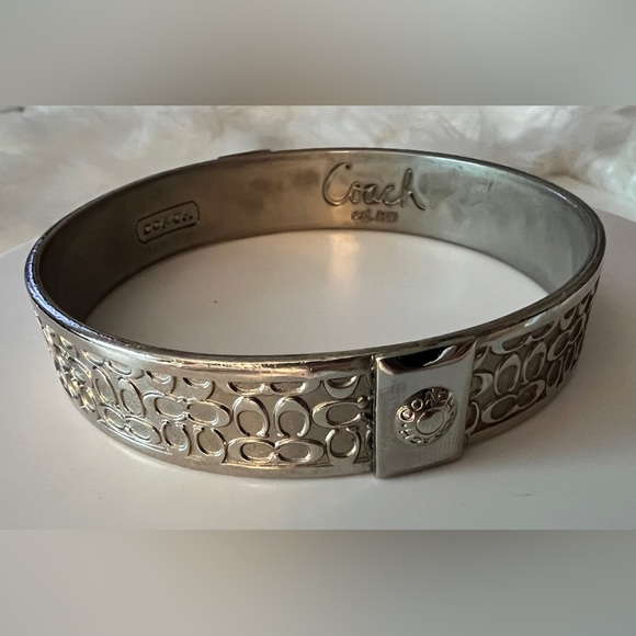 Vintage Coach Silver Bangle Bracelet - Picture 1 of 5